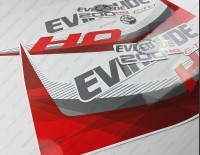 Evinrude 200HP E-tec HO 2011-2014 White Cowl Outboard Decal Kit Evinrude 200HP E-tec HO 2011-2014 White Cowl Outboard Decal Kit
